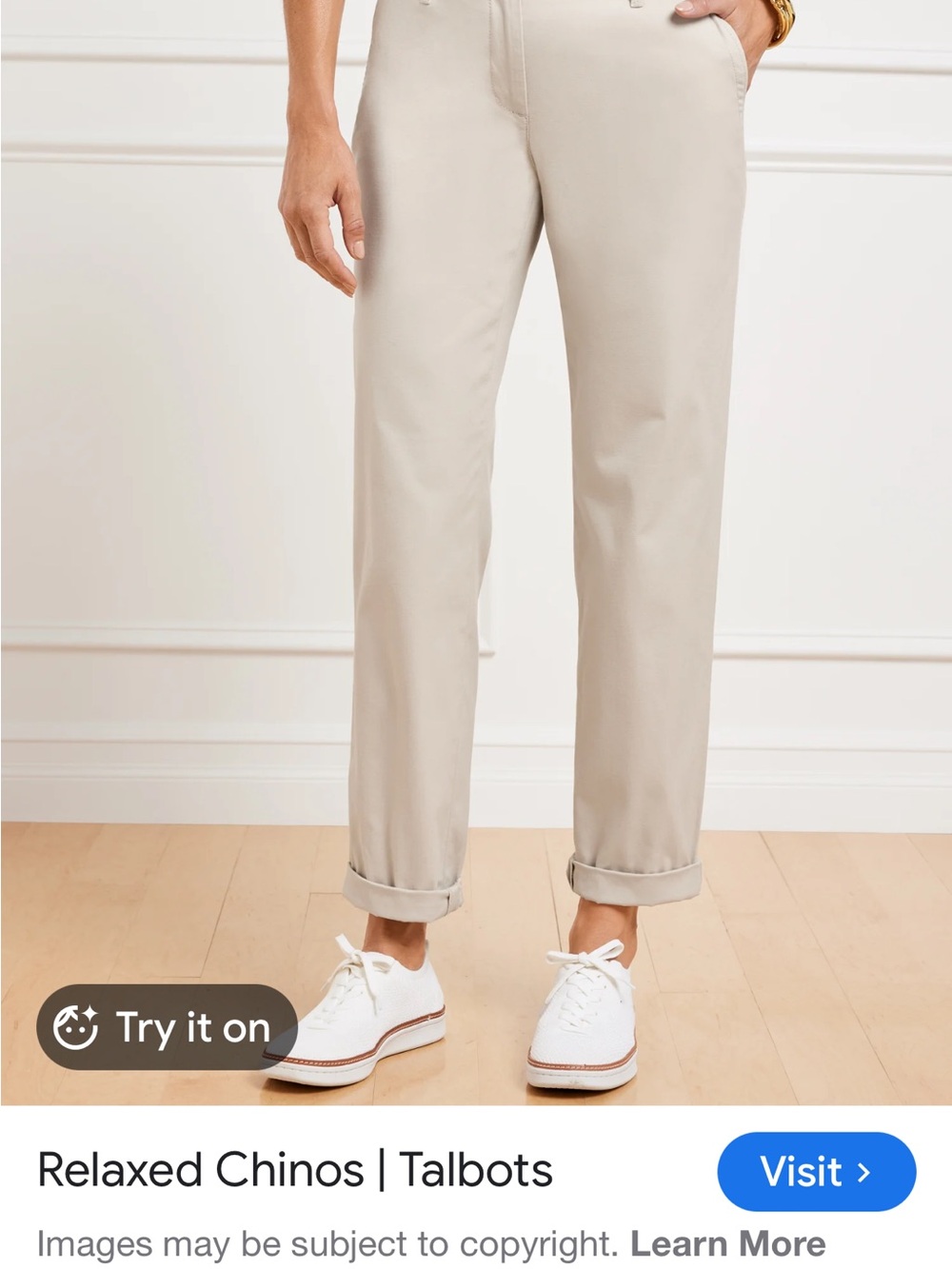 Talbots Relaxed Chino Ankle Pants - Tan - Picture 4 of 5